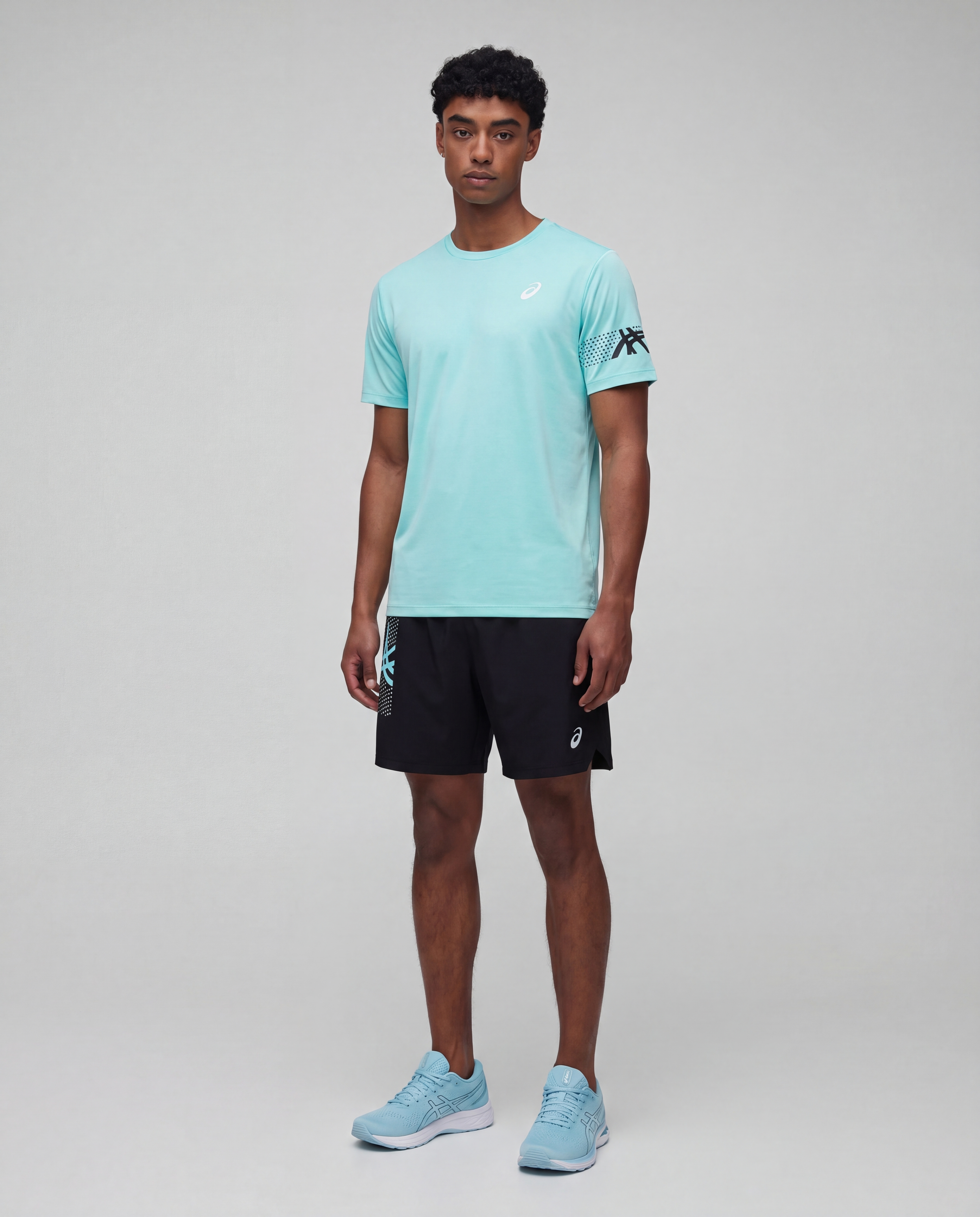 Ensemble Acixs bleu clair - t-shirt et short de sport
