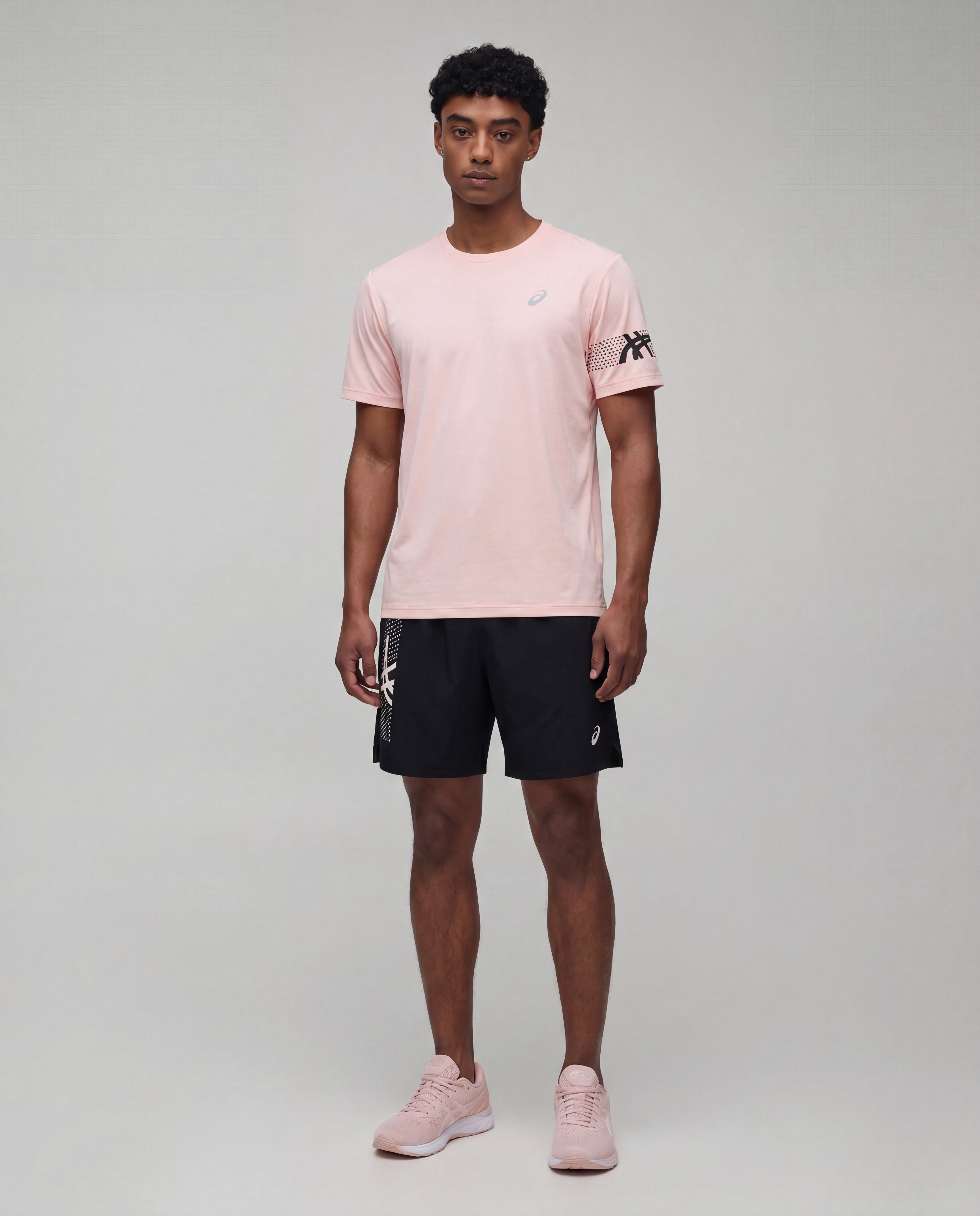 Ensemble Acixs rose - t-shirt et short de sport