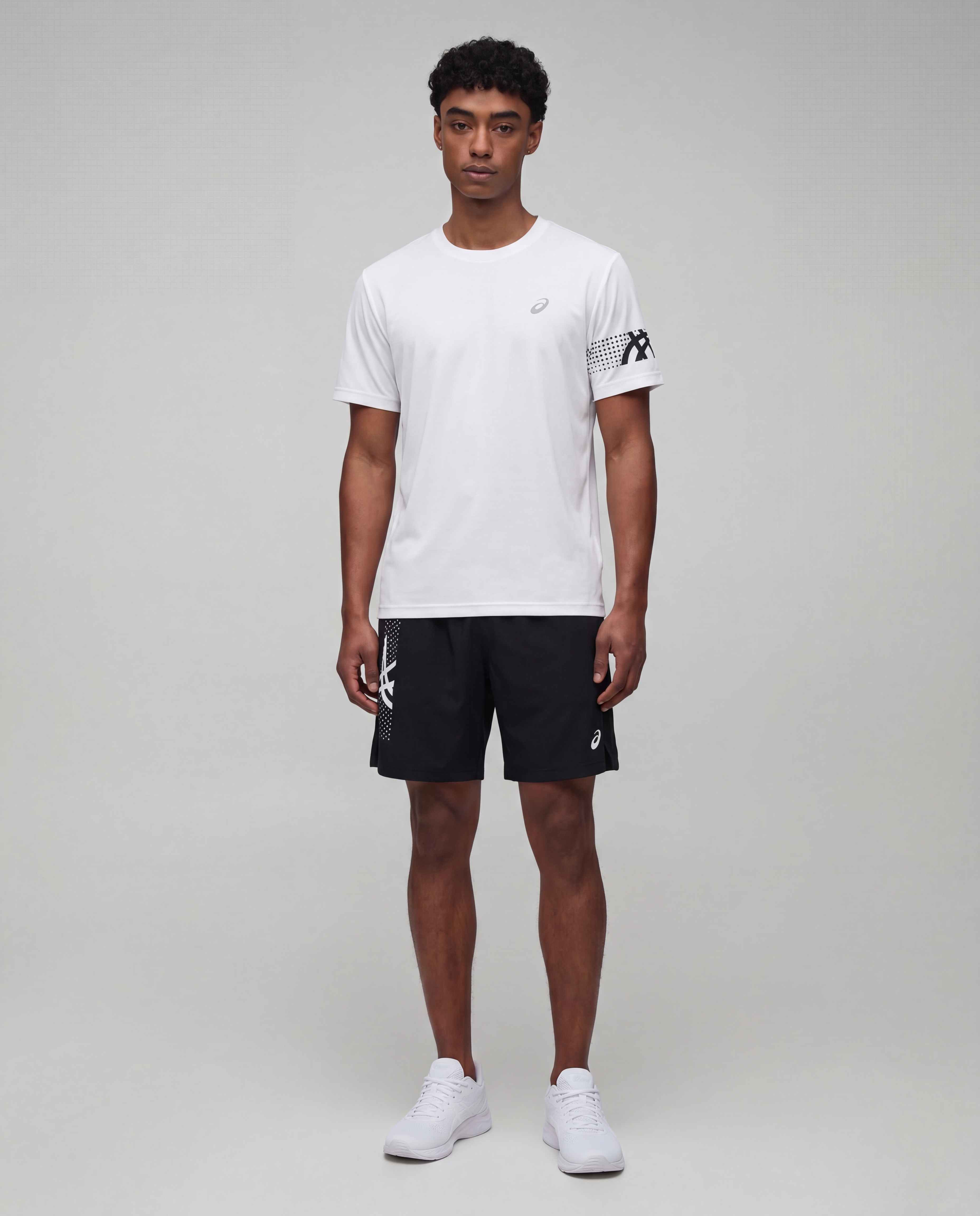Ensemble Acixs blanc - t-shirt et short de sport