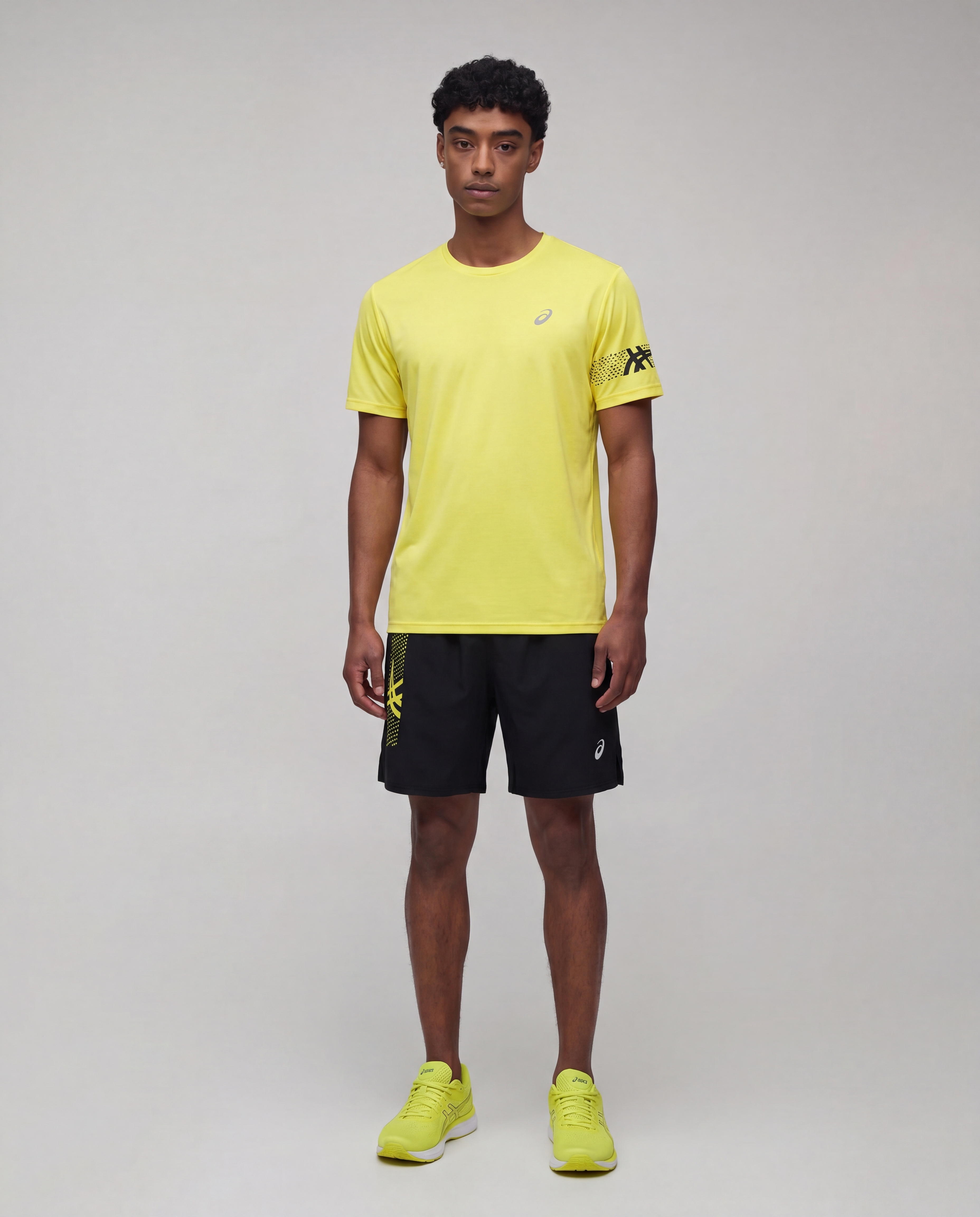 Ensemble Acixs jaune - t-shirt et short de sport